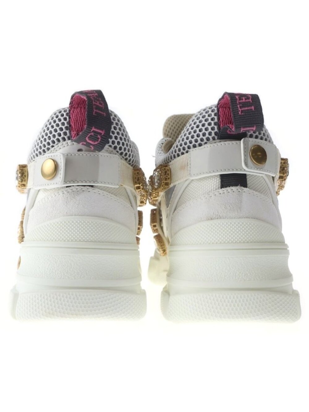 Gucci Flashtrek Crystal Low Cut Sneakers White GG - Picture 3 of 6